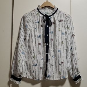 Ocean themed blouse